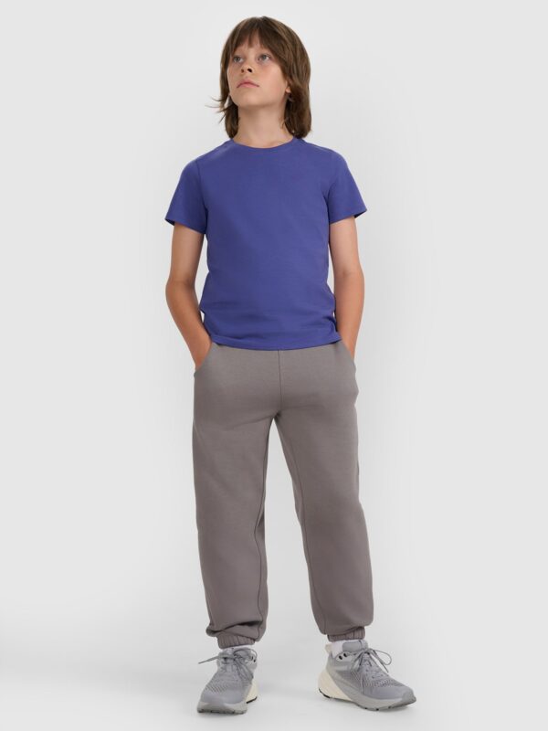 4F T-shirt regular gładki chłopięcy - niebieski 158 (12-13 lat)