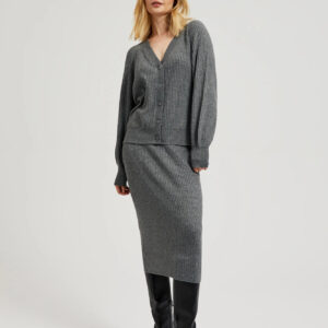 Swetrowy komplet szary