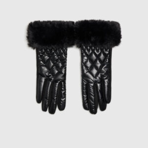 b8451ee94614ff9f9ab5bd40262eecc1f1525e94 Pikowane rękawiczki z futerkiem czarne