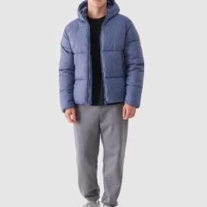 4F Kurtka puchowa z syntetycznym wypełnieniem męska - granatowa