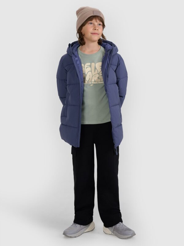 4F Kurtka puchowa z wypełnieniem syntetycznym chłopięca - granatowa 152 (11-12 lat)