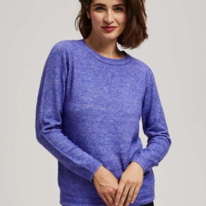 Sweter z wiązaniem fioletowy