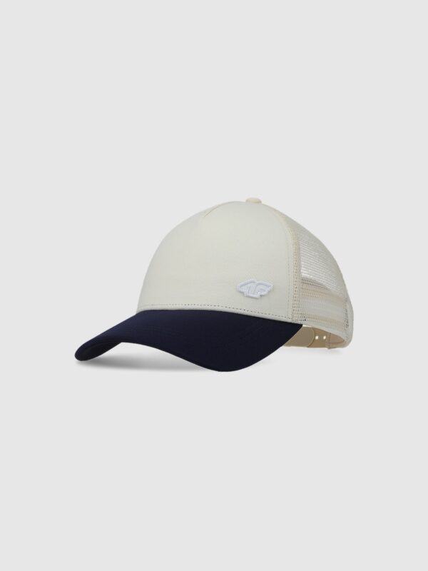 4F Czapka z daszkiem trucker uniseks - biała