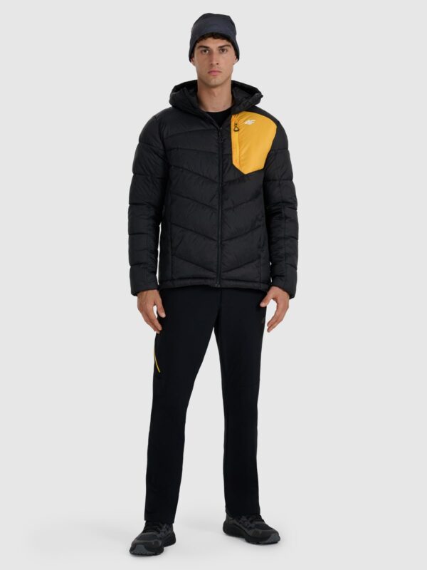 4F Kurtka puchowa trekkingowa z wypełnieniem Primaloft Silver męska - czarna