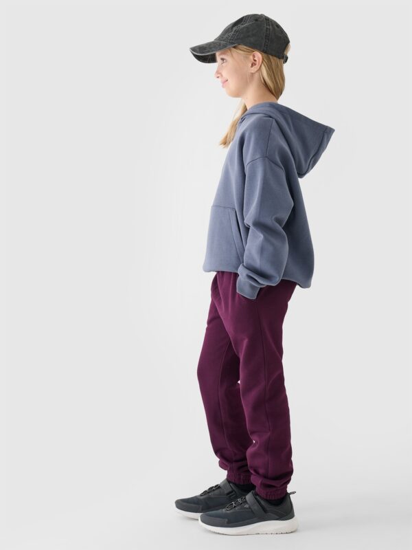 4F Spodnie dresowe joggery dziewczęce - fioletowe 164 (13-14 lat)