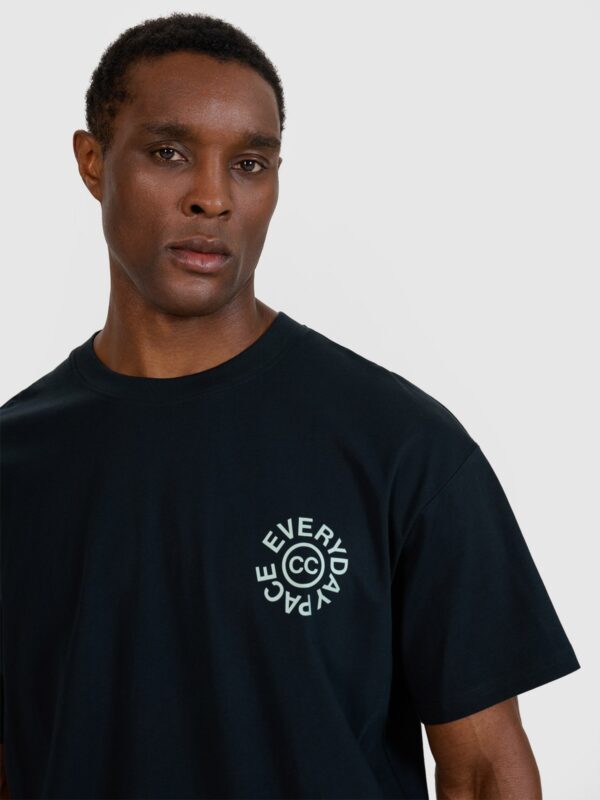 4F T-shirt oversize z nadrukiem męski - czarny