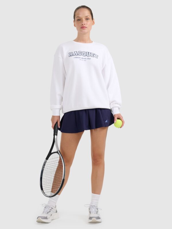 4F Bluza dresowa nierozpinana bez kaptura damska - biała