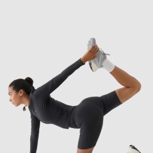 4F Legginsy krótkie treningowe damskie - szare