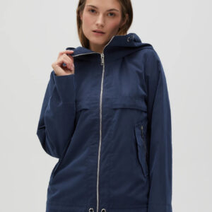 Kurtka z kapturem zapinana na zamek granatowa