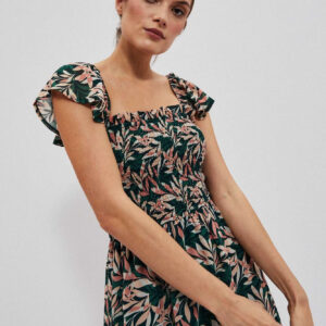 Sukienka z roślinnym wzore