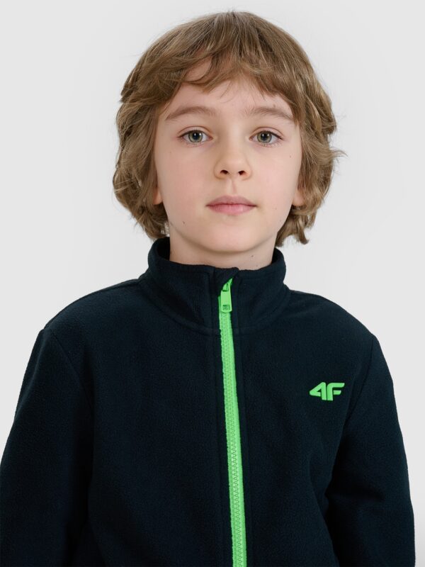 4F Polar regular ze stójką chłopięcy - czarny 122 (6-7 lat)