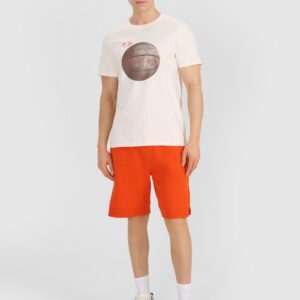 4F T-shirt regular z nadrukiem męski - biały