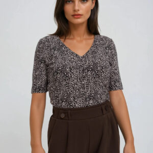 Bluzka z dekoltem w serek