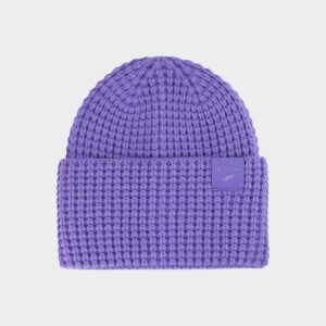 4F Czapka zimowa dziewczęca - fioletowa