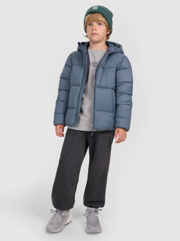 4F Kurtka puchowa z wypełnieniem syntetycznym chłopięca - szara 128 (7-8 lat)