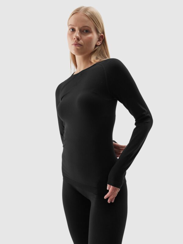 be77d14c45e746f1ba4e9f2ae9d7dd5b08a8c151 4F Bielizna termoaktywna bezszwowa (góra) damska - czarna
