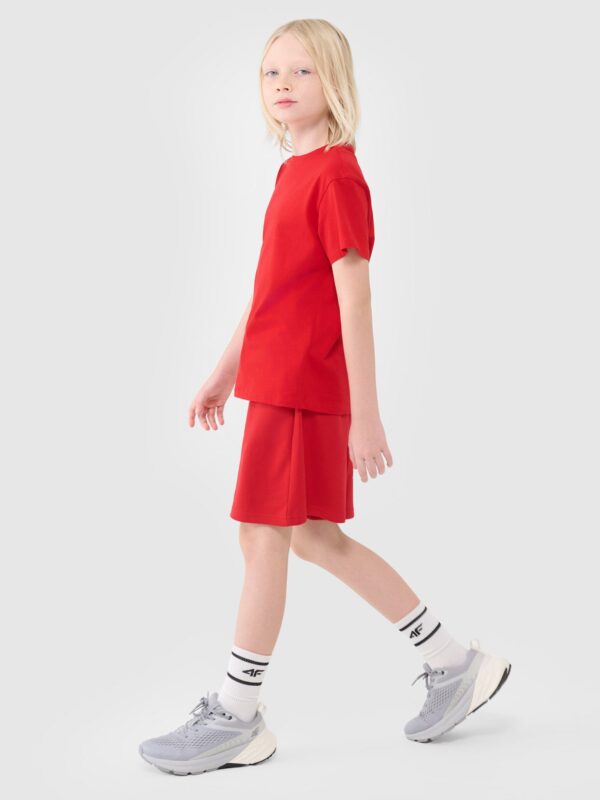 4F Spodenki dresowe chłopięce - czerwone 134 (8-9 lat)