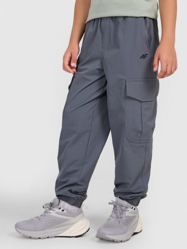 4F Spodnie casual cargo chłopięce - szare 164 (13-14 lat)