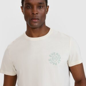 4F T-shirt regular z nadrukiem męski - biały