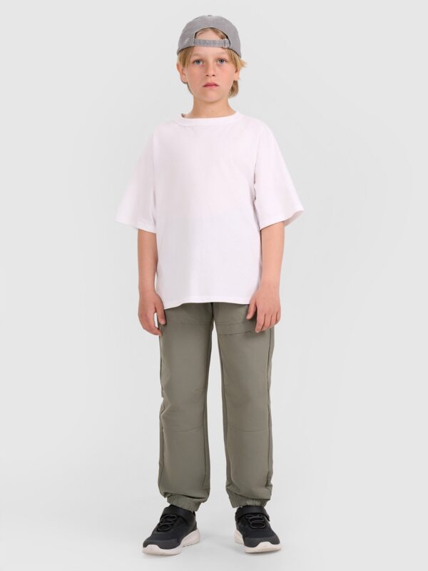 4F T-shirt oversize gładki chłopięcy - biały 152 (11-12 lat)
