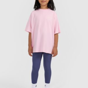 c1306af616c3eb7cc22aa0b068587e38ed51bdc5 4F T-shirt oversize z nadrukiem dziewczęcy - różowy 128 (7-8 lat)