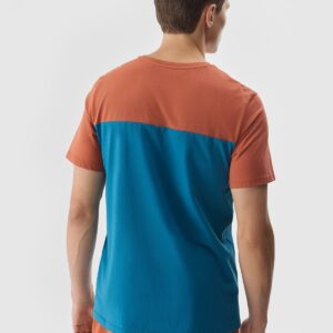 4F T-shirt z nadrukiem męski - brązowy