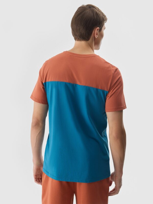 c136fb8981f446574874bad49bc4887c424cc99b 4F T-shirt z nadrukiem męski - brązowy