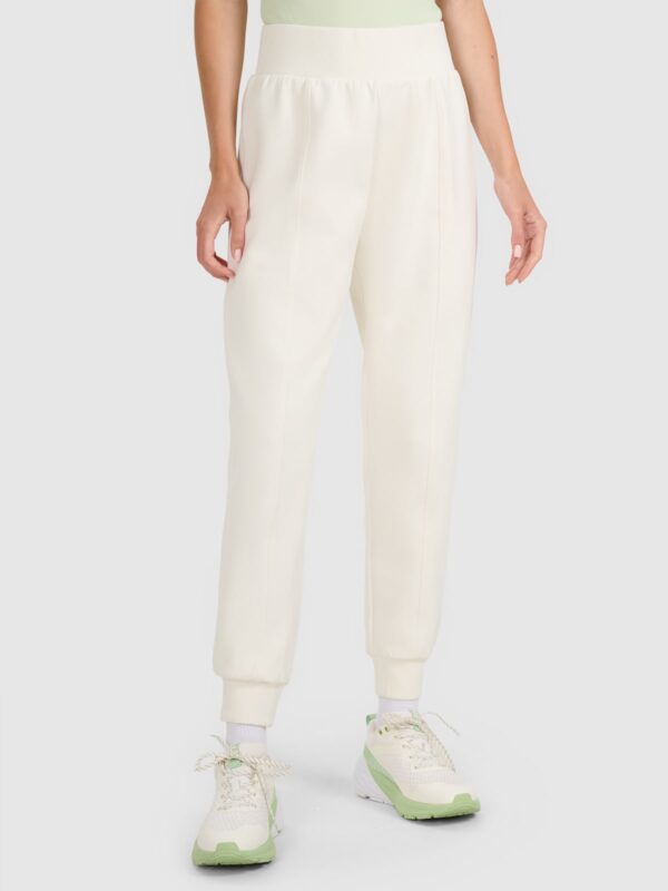 4F Spodnie dresowe joggery damskie - beżowe