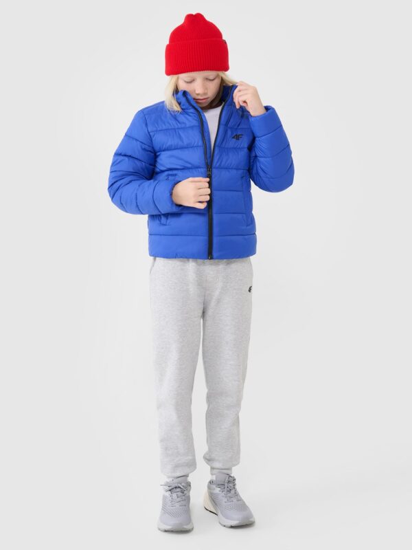 4F Kurtka puchowa z wypełnieniem syntetycznym chłopięca - niebieska 152 (11-12 lat)