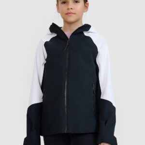 4F Kurtka trekkingowa membrana 5000 dziewczęca - czarna 146 (10-11 lat)