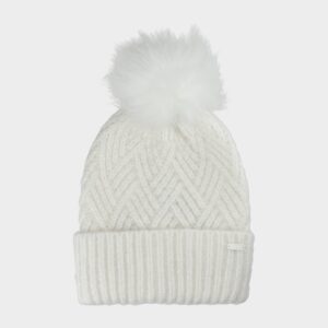 4F Czapka zimowa z pomponem dziewczęca - beżowa