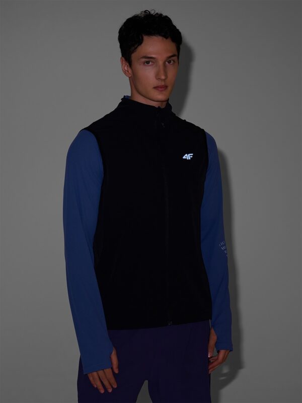 4F Bezrękawnik do biegania w terenie męski - czarny