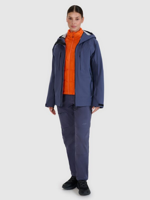 4F Kurtka puchowa trekkingowa z wypełnieniem Primaloft Silver damska - pomarańczowa