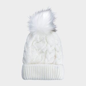 4F Czapka zimowa dziewczęca - biała