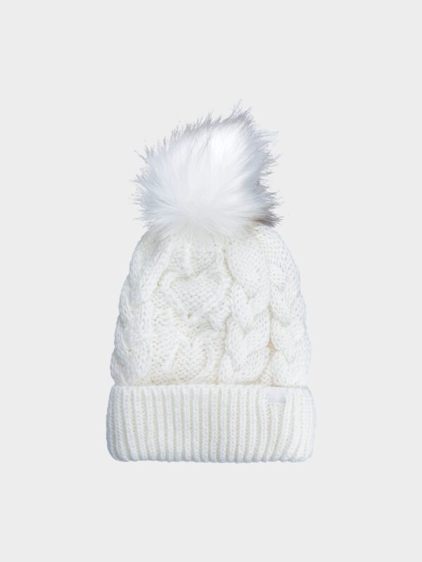 4F Czapka zimowa dziewczęca - biała