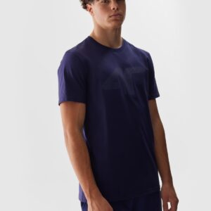 c30625b4bc86daade71287089c4444a7729fe58c 4F T-shirt regular z nadrukiem męski - granatowy