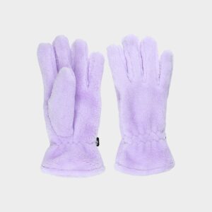 4F Rękawiczki pluszowe dziewczęce - fioletowe