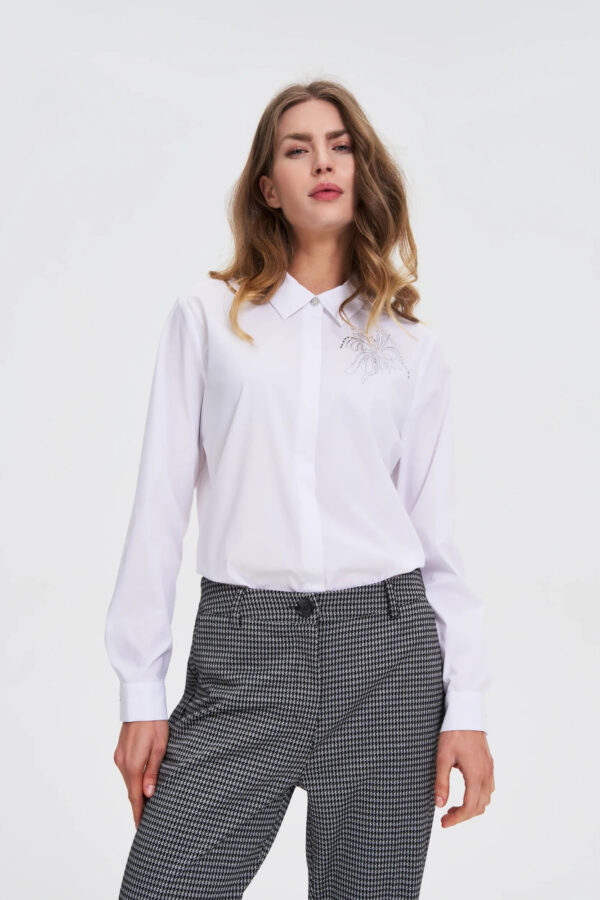 Koszula z kołnierzykiem biała