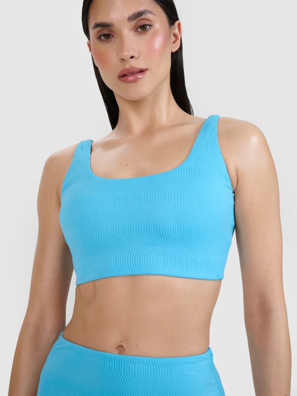 4F Góra od bikini damska - turkusowa