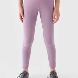 4F Legginsy dzianinowe dziewczęce - fioletowe 152 (11-12 lat)