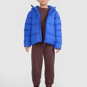 4F Kurtka puchowa z wypełnieniem syntetycznym chłopięca - niebieska 134 (8-9 lat)