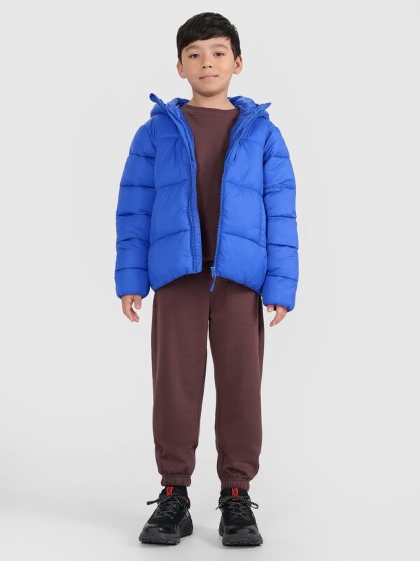4F Kurtka puchowa z wypełnieniem syntetycznym chłopięca - niebieska 134 (8-9 lat)