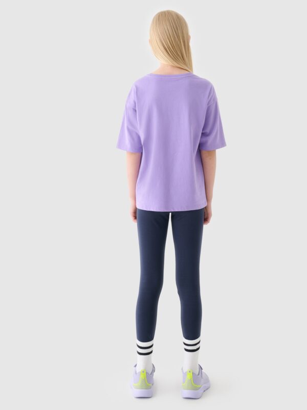 c483f4134e85e51b6cabf75025a67ee693030543 4F Legginsy dzianinowe dziewczęce - granatowe 164 (13-14 lat)