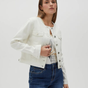 Krótka beżowa kurtka