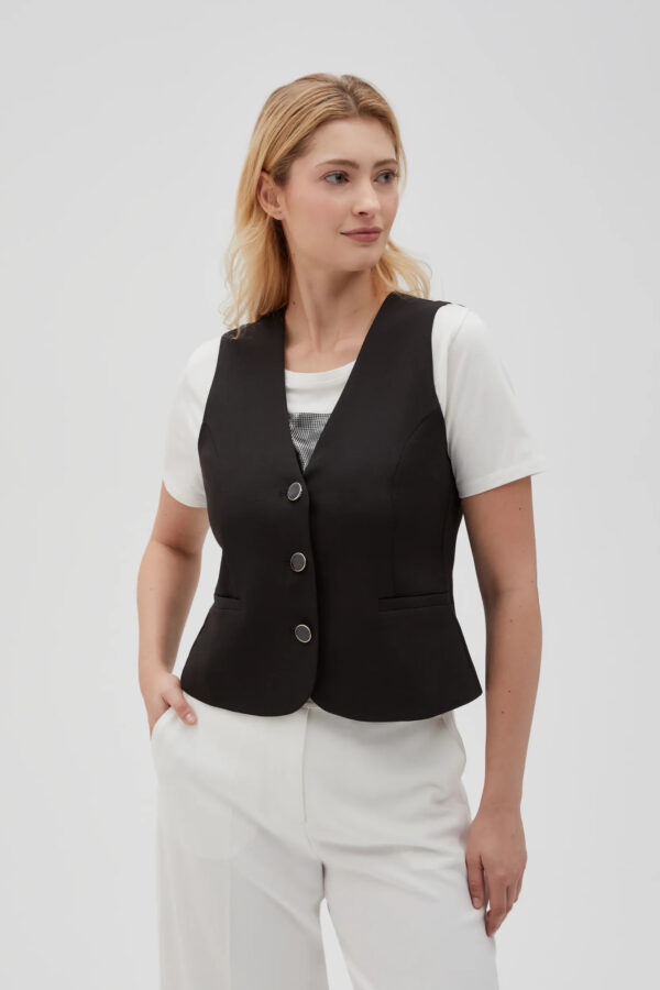 Garniturowa kamizelka czarna