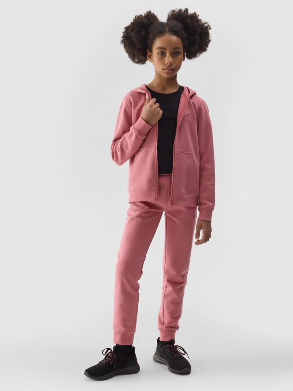 4F Spodnie dresowe joggery dziewczęce - różowe 158 (12-13 lat)