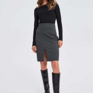 Ołókowa spódnica grafitowa