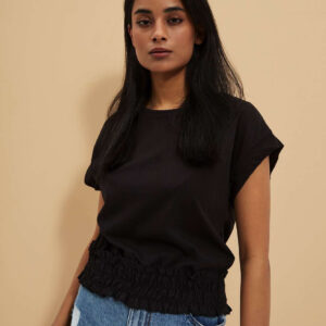 Gładka bluzka czarna