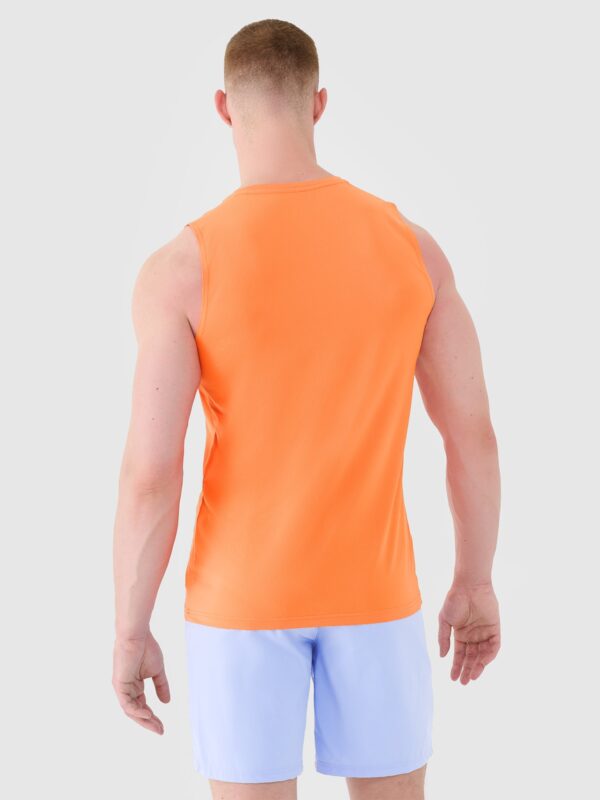 4F Tank top regular szybkoschnący męski - pomarańczowy
