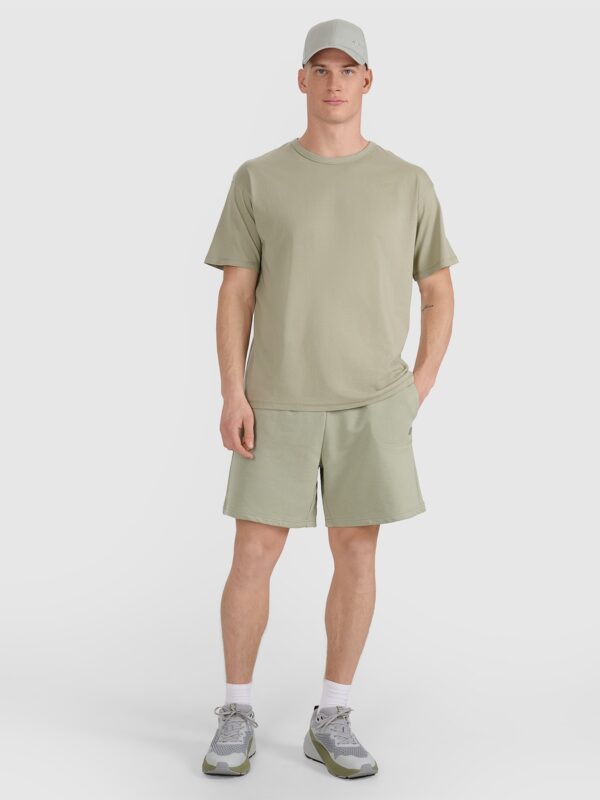 4F T-shirt oversize gładki uniseks - khaki